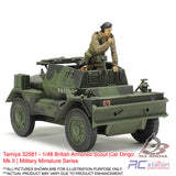 Tamiya #32581 - 1/48 British Armored Scout Car Dingo Mk.II | Military Miniature Series