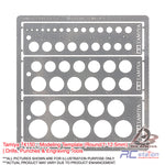 Tamiya #74150 - Modeling Template (Round/1-12.5mm) | Drills, Punches & Engraving Tools