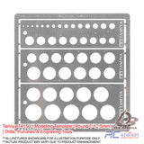 Tamiya #74150 - Modeling Template (Round/1-12.5mm) | Drills, Punches & Engraving Tools