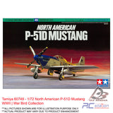Tamiya #60749 - 1/72 North American P-51D Mustang WWII | War Bird Collection