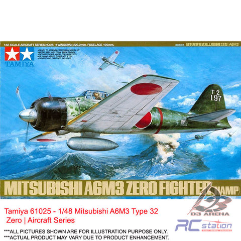 Tamiya #61025 - 1/48 Mitsubishi A6M3 Type 32 Zero | Aircraft Series