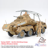 Tamiya #35297 - 1/35 German 8-Wheeled Heavy Armored Car Sd.Kfz.232 ‘Africa-Corps | Military Miniature Series