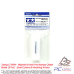 Tamiya Tools #74159 - Modeler's Knife Pro Narrow Chisel Blade (5 Pcs) | Side Cutters & Modeling Knives