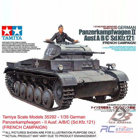 Tamiya Tank #35292 - 1/35 German Panzerkampfwagen - II Ausf. A/B/C (Sd.Kfz.121) (FRENCH CAMPAIGN)
