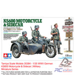 Tamiya #35384 - 1/35 WWII German KS600 Motorcycle & Sidecar | Military Miniature Series