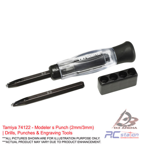 Tamiya #74122 - Modeler s Punch (2mm/3mm) | Drills, Punches & Engraving Tools