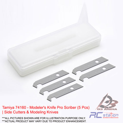 Tamiya Tools #74160 - Modeler's Knife Pro Scriber (5 Pcs) | Side Cutters & Modeling Knives