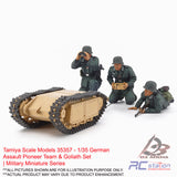 Tamiya #35357 - 1/35 German Assault Pioneer Team & Goliath Set | Military Miniature Series