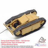 Tamiya #35357 - 1/35 German Assault Pioneer Team & Goliath Set | Military Miniature Series