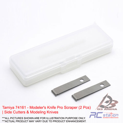 Tamiya Tools#74161 - Modeler's Knife Pro Scraper (2 Pcs) | Side Cutters & Modeling Knives