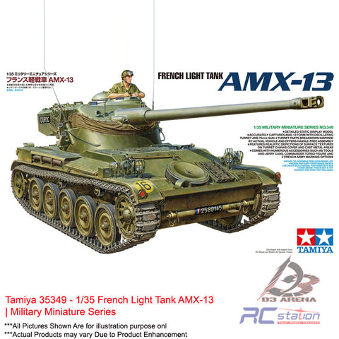 Tamiya #35349 - 1/35 French Light Tank AMX-13 | Military Miniature Series