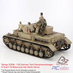 Tamiya #25208 - 1/35 German Tank Panzerkampfwagen IV Ausf.F & Motorcycle Set (North Africa)