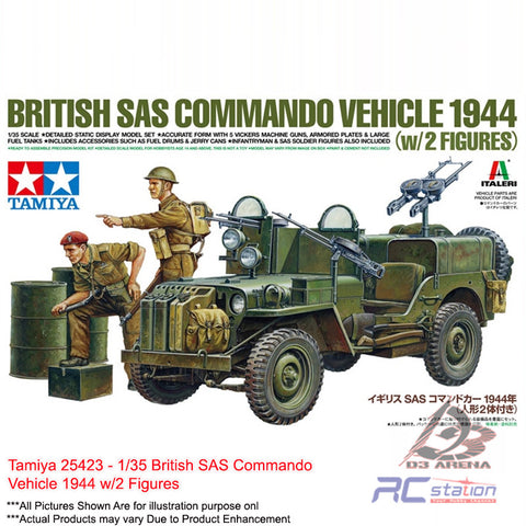 Tamiya #25423 - 1/35 British SAS Commando Vehicle 1944 w/2 Figures