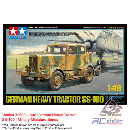 Tamiya #32593 - 1/48 German Heavy Tractor SS-100 | Military Miniature Series