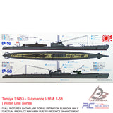 Tamiya #31453 - Submarine I-16 & 1-58 | Water Line Series