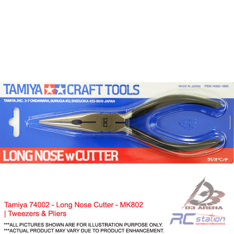 Tamiya #74002 - Long Nose Cutter - MK802 | Tweezers & Pliers