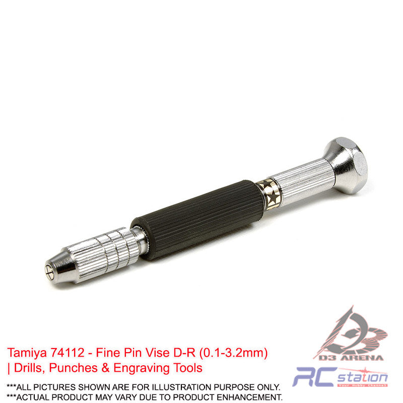 Tamiya #74112 - Fine Pin Vise D-R (0.1-3.2mm) | Drills, Punches & Engr ...