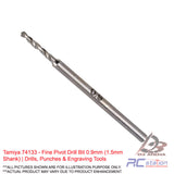Tamiya #74133 - Fine Pivot Drill Bit 0.9mm (1.5mm Shank) | Drills, Punches & Engraving Tools