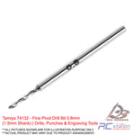 Tamiya #74132 - Fine Pivot Drill Bit 0.8mm (1.5mm Shank) | Drills, Punches & Engraving Tools