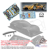 Team C Clear Body Shell TC127 1/10 Mazda RX7 SGC-7 (Width 190mm, WheelBase 258mm)