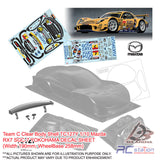 Team C Clear Body Shell TC127 1/10 Mazda RX7 SGC-7 (Width 190mm, WheelBase 258mm)