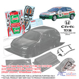 Team C Clear Body Shell TC136 1/10 Pandem Honda EG6 (Width 200mm, WheelBase 258mm)