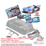 Team C Clear Body Shell TC057 1/10 NSX 2007 (Width 190mm, WheelBase 258mm)