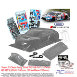 Team C Clear Body Shell TC168 1/10 Audi R8 GT3 (Width 190mm, WheelBase 258mm)