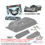 Team C Clear Body Shell TC211 1/10 Porsche 911 GT1 LM (Width 190mm, WheelBase 258mm)