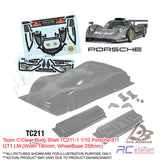 Team C Clear Body Shell TC211 1/10 Porsche 911 GT1 LM (Width 190mm, WheelBase 258mm)