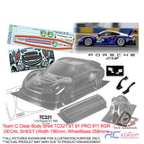 Team C Clear Body Shell TC321 1/10 Porsche 911 RSR (Width 190mm, WheelBase 258mm)