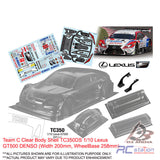 Team C Clear Body Shell TC350 1/10 Lexus GT500 (Width 200mm, WheelBase 258mm)