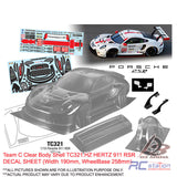 Team C Clear Body Shell TC321 1/10 Porsche 911 RSR (Width 190mm, WheelBase 258mm)