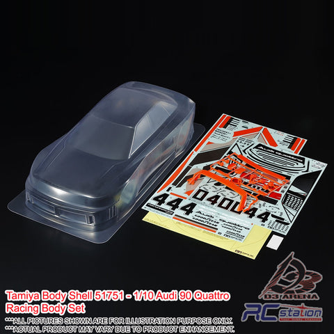 Tamiya Body Shell #51751 - 1/10 Audi 90 Quattro Racing Body Set