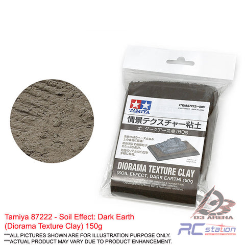 Tamiya #87222 - Soil Effect: Dark Earth (Diorama Texture Clay) 150g