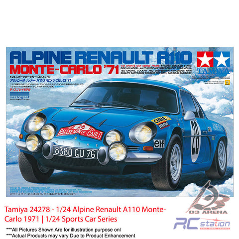 Tamiya #24278 - 1/24 Alpine Renault A110 Monte-Carlo 1971 | 1/24 Sports Car Series