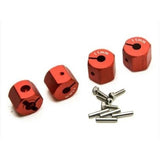 Wheel Adaptor for 1/10 RC Car (Blue, Black, Red, Titanium) Offset +4mm,+5mm,+6mm, 7mm, +8mm, +9mm, +10mm, +11mm, +12mm