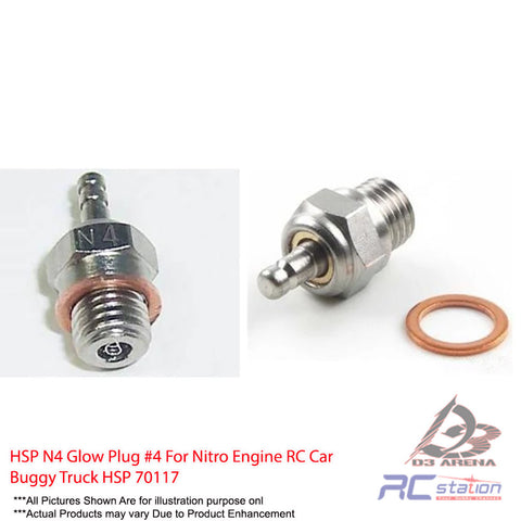 HSP N4 Glow Plug #4 For Nitro Engine RC Car Buggy Truck HSP 70117