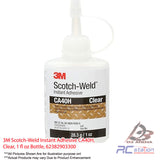 3M Scotch-Weld Instant Adhesive CA40H, Clear, 1 fl oz Bottle, 62382903300