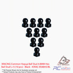 3RACING Common Hopup Ball Stud 4.8MM Hex Ball Stud L=5 (10 pcs) - Black - #3RAC-BS48H5/BL