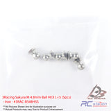3Racing Sakura M 4.8mm Ball HEX L=5 (5pcs) - Iron - #3RAC-BS48H5S