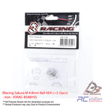 3Racing Sakura M 4.8mm Ball HEX L=5 (5pcs) - Iron - #3RAC-BS48H5S