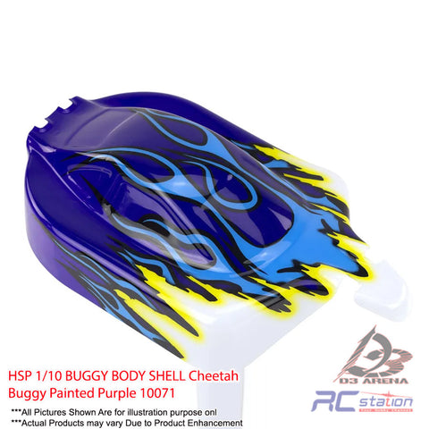 HSP 1/10 BUGGY BODY SHELL Cheetah Buggy Painted Purple 10071