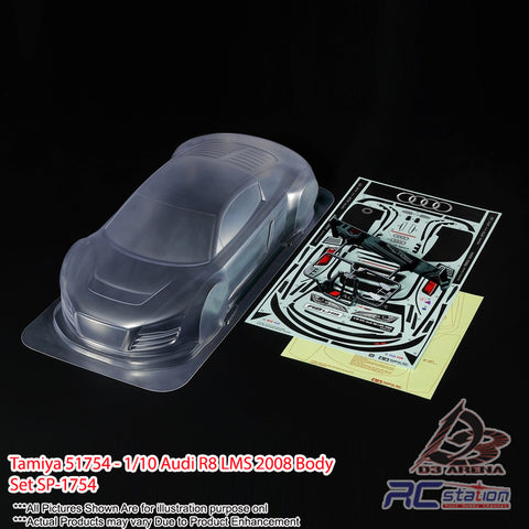 Tamiya #51754 - 1/10 Audi R8 LMS 2008 Body Set SP-1754