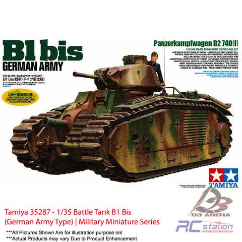Tamiya #35287 - 1/35 Battle Tank B1 Bis (German Army Type) | Military Miniature Series