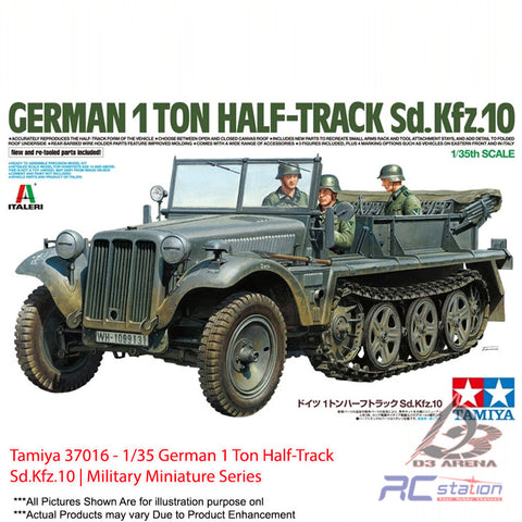 Tamiya #37016 - 1/35 German 1 Ton Half-Track Sd.Kfz.10 | Military Miniature Series