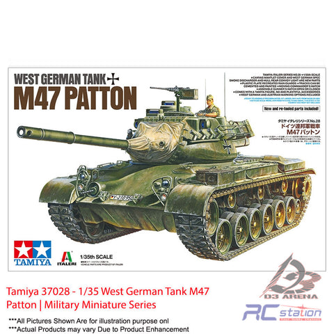 Tamiya #37028 - 1/35 West German Tank M47 Patton | Military Miniature Series