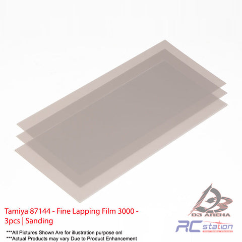 Tamiya #87144 - Fine Lapping Film 3000 - 3pcs | Sanding