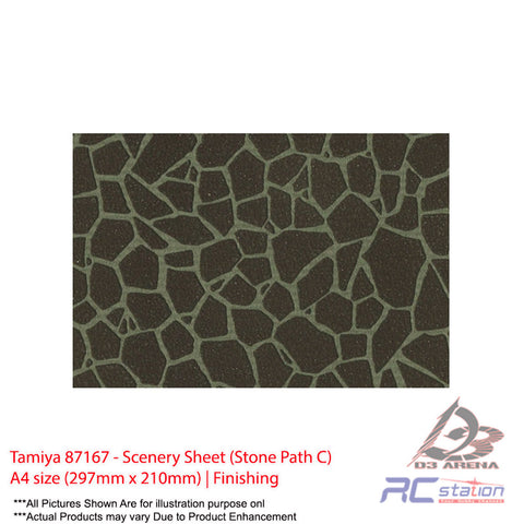 Tamiya #87167 - Scenery Sheet (Stone Path C) A4 size (297mm x 210mm) | Finishing