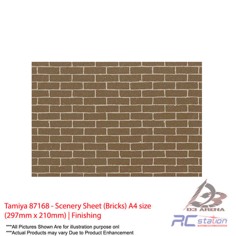 Tamiya #87168 - Scenery Sheet (Bricks) A4 size (297mm x 210mm) | Finishing